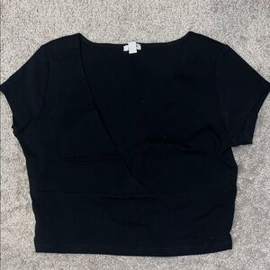 Garage Black Crop Top